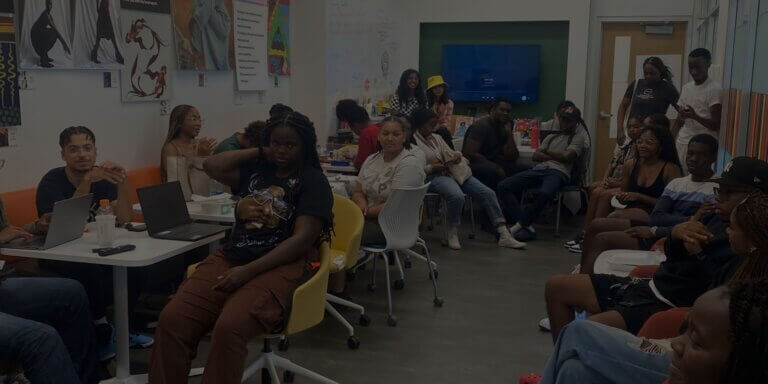 Photo of students in the Black Student Success Centre lounge