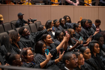 An image of the graduates at the Black Graduation Celebration.